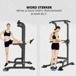 Krachstation Met Pull Up Bars En Dip Bars - Homegym - Pull Up Station - Power Tower - Max. 150KG -Merkloos Winkel 1200x1200 5879