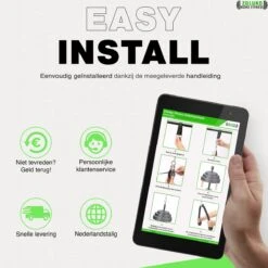 Zoluko Home Fitness Kabelsysteem 10-delig Set - Krachtstation Voor Thuis Sporten - Incl. E-book - Incl. Triceps Touw En Enkel Straps - 100kg Draagkracht - Eenvoudige Bevestiging - Krachttraining - Lat Pulley - Home Gym - Zwart/Zilver -Merkloos Winkel 1200x1200 5915