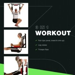 Zoluko Professionele Dip & Pull Up Bar Wandmontage - Incl. Weerstandsband Medium En E-book - 200kg Draagkracht - Dip Station - Eenvoudige Bevestiging - 2 In 1 Pull Up Station En Dip Station - Optrekstang Fitness - Dip Bars - Chin Up Bar - Zwart/Rood -Merkloos Winkel 1200x1200 5927