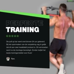 Zoluko Professionele Dip & Pull Up Bar Wandmontage - Incl. Weerstandsband Medium En E-book - 200kg Draagkracht - Dip Station - Eenvoudige Bevestiging - 2 In 1 Pull Up Station En Dip Station - Optrekstang Fitness - Dip Bars - Chin Up Bar - Zwart/Rood -Merkloos Winkel 1200x1200 5929