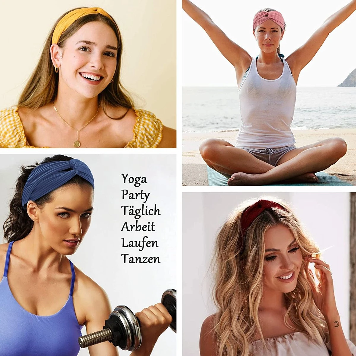 BOTC Haarband - Set Van 8 Stuks Haarbanden - Knoop Cross Knitted Haarbanden - 8 Kleuren Mixen - Elastisch Antislip 6 BOTC Haarband - Set Van 8 Stuks Haarbanden - Knoop Cross Knitted Haarbanden - 8 Kleuren Mixen - Elastisch Antislip - Afbeelding 4