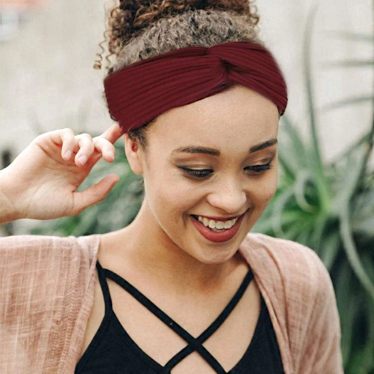BOTC Haarband - Set Van 8 Stuks Haarbanden - Knoop Cross Knitted Haarbanden - 8 Kleuren Mixen - Elastisch Antislip 7 BOTC Haarband - Set Van 8 Stuks Haarbanden - Knoop Cross Knitted Haarbanden - 8 Kleuren Mixen - Elastisch Antislip - Afbeelding 5