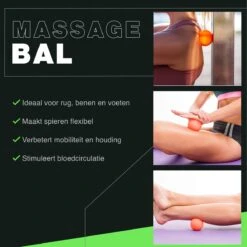 Zoluko Foam Roller Set 4-delig - Incl. Foam Roller, Massage Stick, Massage Bal, Weerstandsband En Opbergtas - Foamroller - Massage Roller - Massage Set - Triggerpoint - Zwart -Merkloos Winkel 1200x1200 601