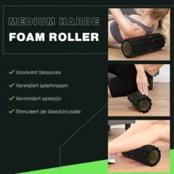 Zoluko Foam Roller Set 4-delig - Incl. Foam Roller, Massage Stick, Massage Bal, Weerstandsband En Opbergtas - Foamroller - Massage Roller - Massage Set - Triggerpoint - Zwart -Merkloos Winkel 1200x1200 603