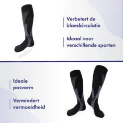 UPSOCKS® Hoge Compressie Sokken - De Perfecte Sok Voor Tijdens Het Sporten/hardlopen - Unisex - HEALTHY SOCKS - Ademend - Pijnverlichtend - Bloedcirculatie – Antislip - Compressiekousen -Merkloos Winkel 1200x1200 6059