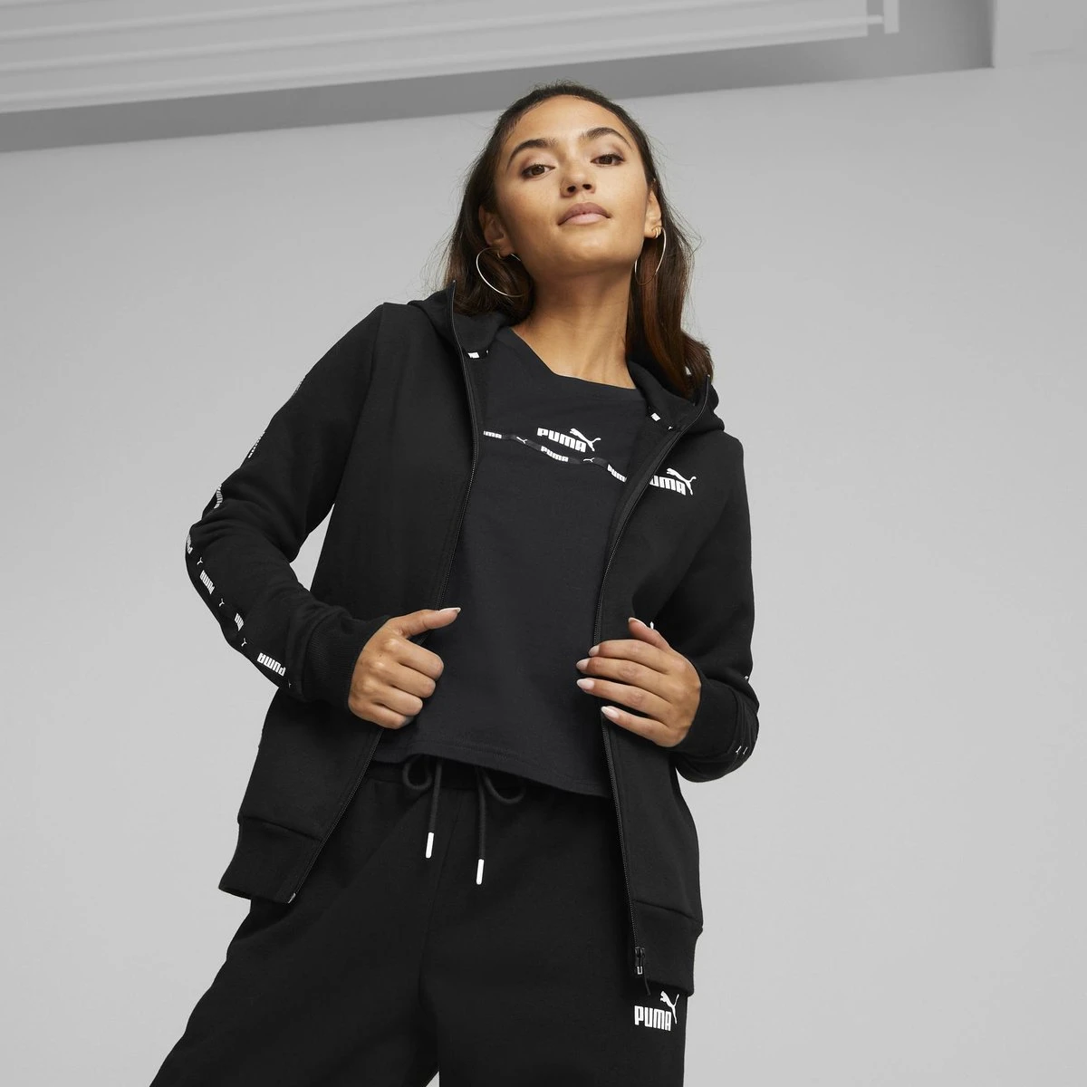 PUMA Puma Power Tape Full-Zip Dames Hoodie - Maat M 17 PUMA Puma Power Tape Full-Zip Dames Hoodie - Maat M - Afbeelding 15