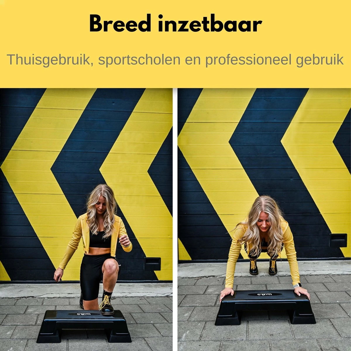 W.O.D Fitness Step Pro - Aerobic Step Bankje - Antislip Oppervlak - Verstelbaar In 3 Hoogtes - Zwart 7 W.O.D Fitness Step Pro - Aerobic Step Bankje - Antislip Oppervlak - Verstelbaar In 3 Hoogtes - Zwart - Afbeelding 5