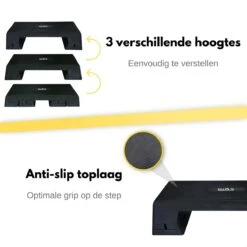 W.O.D Fitness Step Pro XL - Aerobic Step Bankje - Antislip Oppervlak - Verstelbaar In 3 Hoogtes - Zwart -Merkloos Winkel 1200x1200 6220