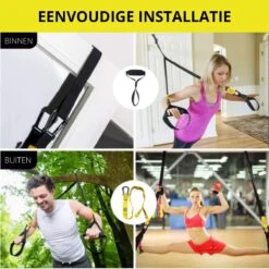 W&Z® TRX Suspension Trainer Pro - Thuis Sporten - Complete TRX Training Set - Zwart/Geel -Merkloos Winkel 1200x1200 6225
