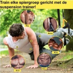 W&Z® TRX Suspension Trainer Pro - Thuis Sporten - Complete TRX Training Set - Zwart/Geel -Merkloos Winkel 1200x1200 6229