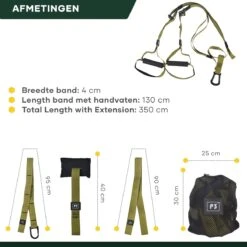 Positive Things TRX Suspension Trainer Pro - TRX Trainer - Complete TRX Training Set - Groen -Merkloos Winkel 1200x1200 6236