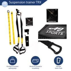 AJ-Sports Suspension Trainer TRX Pro - Resistance Training - Training Straps - Complete TRX Training Set - Inclusief Draagtas -Fitness - Workout -Merkloos Winkel 1200x1200 6256