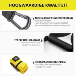 W&Z® TRX Suspension Trainer Pro - Thuis Sporten - Complete TRX Training Set - Zwart/Geel - Plafond Anker - X-mount -Merkloos Winkel 1200x1200 6316