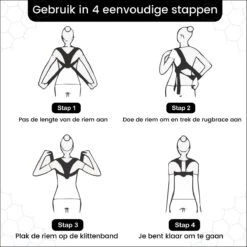 Rugbrace - Rug Corrector - Postuur Corrector - Houding Corrector - Houding Correctie - Vrouw En Man - DOUBLE -Merkloos Winkel 1200x1200 6456