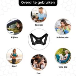 Rugbrace - Rug Corrector - Postuur Corrector - Houding Corrector - Houding Correctie - Vrouw En Man - DOUBLE -Merkloos Winkel 1200x1200 6459