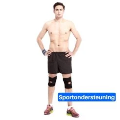 Kniebrace - Open Patella Knie Brace - Verstelbaar Compressie Bandage - Ondersteuning - Sport Band Strap - Beugel - Sleeve - Elastisch Neopreen - Dames En Heren - One Size Fits All - Zwart -Merkloos Winkel 1200x1200 6467