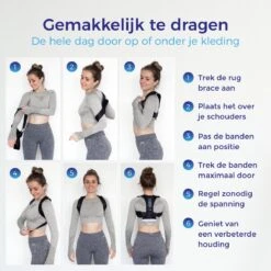 Postuur Corrector - Houding Rug Corrector Tegen Rugklachten – Verstelbare Rugband - Houding Correctie - Rugbrace Voor Bovenlichaam - Incl. Okselpads - Unisex - Model Slim - Incl. E-book 31 Postuur Corrector - Houding Rug Corrector Tegen Rugklachten – Verstelbare Rugband - Houding Correctie - Rugbrace Voor Bovenlichaam - Incl. Okselpads - Unisex - Model Slim - Incl. E-book -Merkloos Winkel 1200x1200 6546