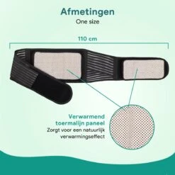 Trebin Rugbrace Onderrug - Rugband - Postuur Corrector - Rug - One Size Met Toermalijn Paneel - Zwart -Merkloos Winkel 1200x1200 6558