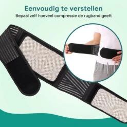 Trebin Rugbrace Onderrug - Rugband - Postuur Corrector - Rug - One Size Met Toermalijn Paneel - Zwart -Merkloos Winkel 1200x1200 6559