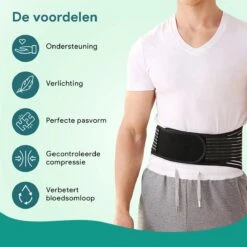 Trebin Rugbrace Onderrug - Rugband - Postuur Corrector - Rug - One Size Met Toermalijn Paneel - Zwart -Merkloos Winkel 1200x1200 6560