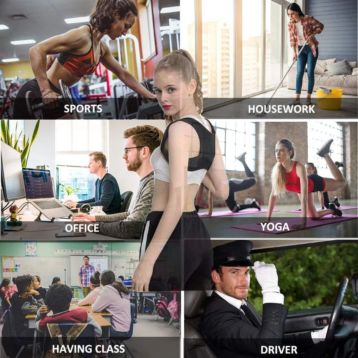 Merkloos Premium Postuur Corrector RugBrace Houding Correctie Verstelbare 5 Merkloos Premium Postuur Corrector RugBrace Houding Correctie Verstelbare - Afbeelding 3