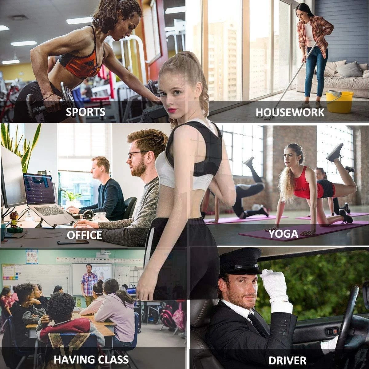 LOUZIR Premium Postuur Corrector RugBrace Houding Correctie Verstelbare 11 LOUZIR Premium Postuur Corrector RugBrace Houding Correctie Verstelbare - Afbeelding 9