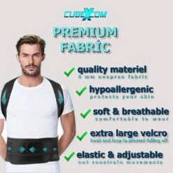 CUBEXCOM® Rugbrace Postuur Corrector, Magnetisch Rugband, Houding Rug Corrector, Rugband Voor Onderrug, Houdings Correctie, Comfortabele Ondersteuning Voor Wervelkolom Schouder En Rug, Rugsteun Voor Een Betere Lichaamshouding Voor Dames En Heren -Merkloos Winkel 1200x1200 6829