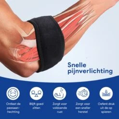 Trebin Elleboog Brace Met Gelvulling - Tennisarm Bandage - Ergonomisch Ontwerp - One Size -Merkloos Winkel 1200x1200 6835