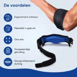 Trebin Elleboog Brace Met Gelvulling - Tennisarm Bandage - Ergonomisch Ontwerp - One Size -Merkloos Winkel 1200x1200 6836
