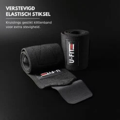 U Fit One 2 Stuks Wrist Wraps - Polsbrace - Polsbandage - Krachtraining - Polsbescherming - Fitness & Crossfit - Zwart -Merkloos Winkel 1200x1200 6848