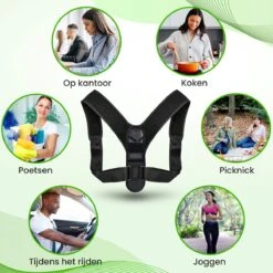 Luxovita Postuur Corrector - Houding Rug Corrector - Tegen Rugklachten – Verstelbare Rugband - Rugbrace Voor Bovenlichaam - Unisex - One Size -Merkloos Winkel 1200x1200 6901