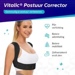 Premium Rugbrace Tegen Aanhoudende Schouder En Rug Pijn - Houding Corrector Man & Vrouw - Postuur Correctie Rugbraces | Vitalic -Merkloos Winkel 1200x1200 6911