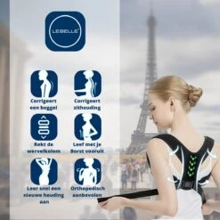 LEBELLE® Postuur Corrector Wit - Comfortabele Medische Verstelbare Houding Corrector - Houding Correctie - Rugcorrector - Boven Rugbrace - Schouderband - Schouderbrace - Schouders - Rug - Unisex - Onesize + E-Book -Merkloos Winkel 1200x1200 6919