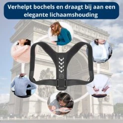 LEBELLE® Postuur Corrector Wit - Comfortabele Medische Verstelbare Houding Corrector - Houding Correctie - Rugcorrector - Boven Rugbrace - Schouderband - Schouderbrace - Schouders - Rug - Unisex - Onesize + E-Book -Merkloos Winkel 1200x1200 6921