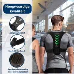 LEBELLE® Postuur Corrector Wit - Comfortabele Medische Verstelbare Houding Corrector - Houding Correctie - Rugcorrector - Boven Rugbrace - Schouderband - Schouderbrace - Schouders - Rug - Unisex - Onesize + E-Book -Merkloos Winkel 1200x1200 6922