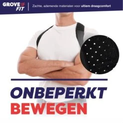 GroveFit - Rugbrace - Postuur Corrector - Rug Corrector - Houding Corrector - Verstelbaar - One Size -Merkloos Winkel 1200x1200 6997