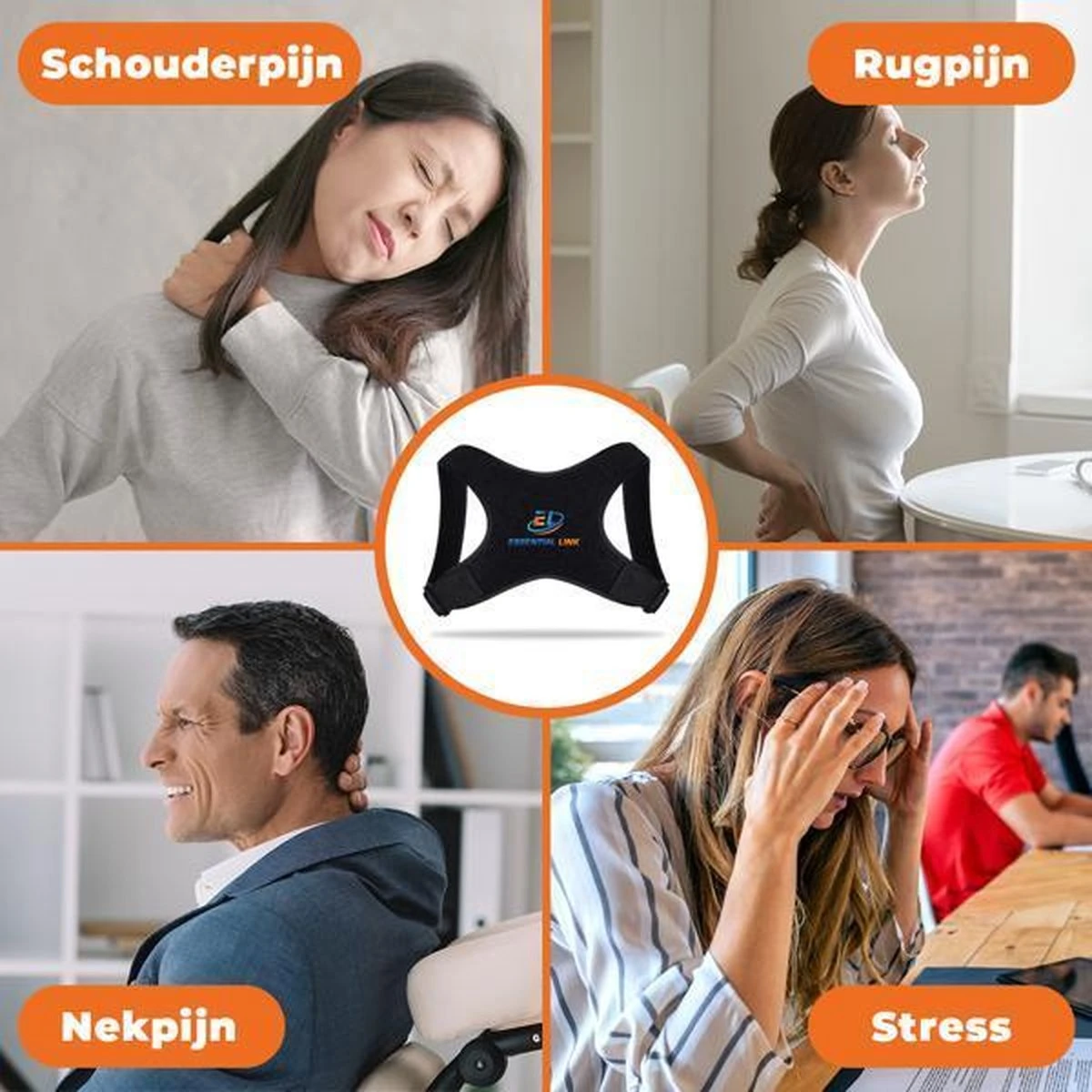 Essential Link Rugbrace – Houding Corrector - Postuur Corrector – Borstomvang Van 74-122cm - Geschikt Voor Mannen/Vrouwen - One Size 6 Essential Link Rugbrace – Houding Corrector - Postuur Corrector – Borstomvang Van 74-122cm - Geschikt Voor Mannen/Vrouwen - One Size - Afbeelding 4