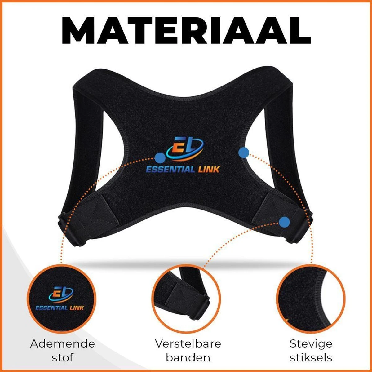 Essential Link Rugbrace – Houding Corrector - Postuur Corrector – Borstomvang Van 74-122cm - Geschikt Voor Mannen/Vrouwen - One Size 9 Essential Link Rugbrace – Houding Corrector - Postuur Corrector – Borstomvang Van 74-122cm - Geschikt Voor Mannen/Vrouwen - One Size - Afbeelding 7