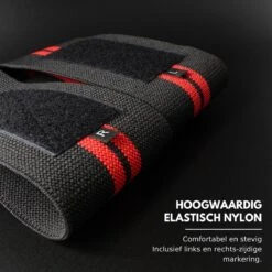 U Fit One 2 Stuks Wrist Wraps - Polsbrace - Polsbandage - Krachtraining - Polsbescherming - Fitness & Crossfit - Rood -Merkloos Winkel 1200x1200 7088