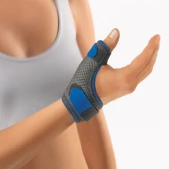 BORT BASIC SOFT KORT- DUIMSPALK VOOR HET BASISGEWRICHT DUIMBRACE SKIDUIM DUIMKLACHTEN ONDERSTEUNING DUIM ARTROSE- MAAT: 17-19cm (M) – GRIJS