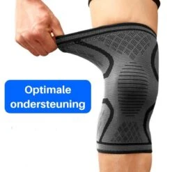 Compressie Knie Brace - Knie Bandage - Knie Verband - Elastische Bandage - Band - Strap - Sleeve - Kousen - Warmers - Blessures - Sport Ondersteuning - Knee Support - Vrouwen - Mannen - Maat: L - 1 Stuk - Zwart -Merkloos Winkel 1200x1200 7226