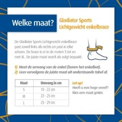 Gladiator Sports Enkelbrace Lichtgewicht Met Straps - Zwart - S -Merkloos Winkel 1200x1200 7276