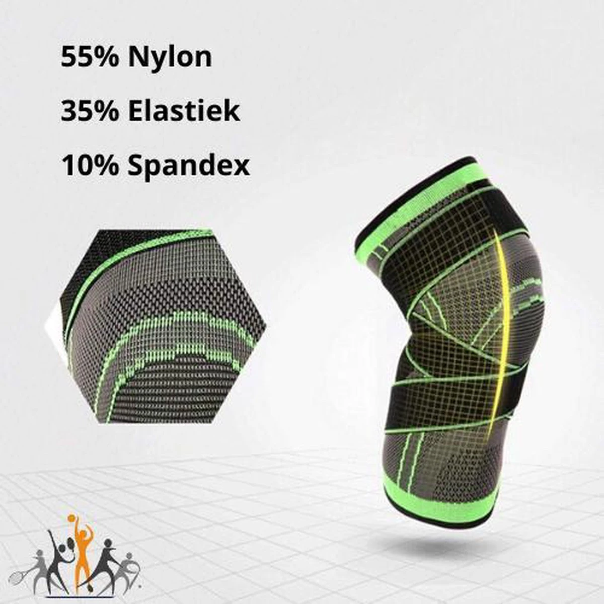 Merkloos 3D Professionele Kniebrace - Kniebrace Sport - Knieband - Compressieband - Kniebrace Volwassenen - Maat L 5 Merkloos 3D Professionele Kniebrace - Kniebrace Sport - Knieband - Compressieband - Kniebrace Volwassenen - Maat L - Afbeelding 3