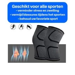 Compressie Knie Brace - Knie Bandage - Unisex - Maat: M - 1 Stuk - Zwart -Merkloos Winkel 1200x1200 7365