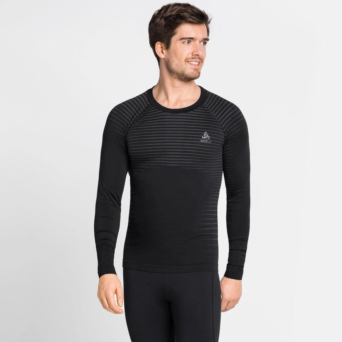 Odlo Bl Top Crew Neck L/S Performance Light Heren Thermoshirt - Black - Maat M 6 Odlo Bl Top Crew Neck L/S Performance Light Heren Thermoshirt - Black - Maat M - Afbeelding 4