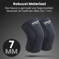Breaking Limits Knee Sleeves Powerlifting – Voor Fitness & Crossfit – Knie Brace – 7MM – Zwart – 2 Stuks – Maat (XXL) -Merkloos Winkel 1200x1200 7373
