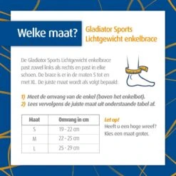 Gladiator Sports Enkelbrace Lichtgewicht Met Straps - Zwart - L -Merkloos Winkel 1200x1200 7377