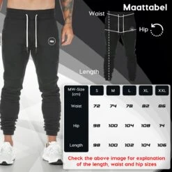 MW® - Trainingsbroek Heren - Joggingbroek Heren - Lange Sportbroek - Broek Met Zakken - Maat M/L -Merkloos Winkel 1200x1200 804
