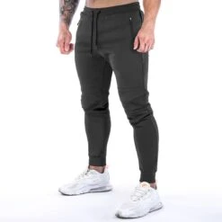 Merkloos Joggingbroek Heren - Trainingsbroek Heren - Joggingbroek Heren Volwassenen - Sweatpants - Sportbroek Heren - Lange Sportbroek Met Rits - Aansluitend - Maat S - Zwart -Merkloos Winkel 1200x1200 812