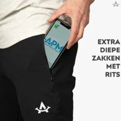 Trainingsbroek Heren - 100% Organisch Katoen - Zwart - Skinny Fit - Extra Lange Joggingsbroek Heren - Handgemaakt In Portugal - Zakken Met Rits - Sportbroek Zwart - APM - L 16 Trainingsbroek Heren - 100% Organisch Katoen - Zwart - Skinny Fit - Extra Lange Joggingsbroek Heren - Handgemaakt In Portugal - Zakken Met Rits - Sportbroek Zwart - APM - L -Merkloos Winkel 1200x1200 821